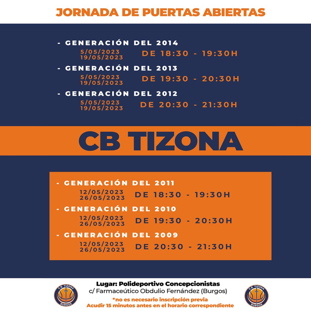 cb_tizona's tweet photo. 🏀⚔️ ¡LA EXPERIENCIA TIZONA AÚN NO HA ACABADO!

¿A qué esperáis para empezar a calentar el verano que disfrutando del mejor baloncesto? 😏

¡OS ESPERAMOS! ¡APUNTAROS! ⚔️

#SomosTizona⚔️
#ForjandoLaLeyenda

#burgos #baloncesto #basket #basketlover #basketlovers #leboro https://t.co/XqRnl4ugdo