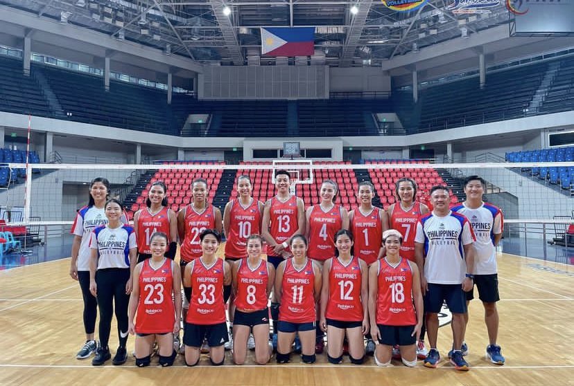 The Philippine Women’s National Volleyball Team for the #SEAGames2023 looking good in red! 

May 9  🆚 🇰🇭
May 10 🆚 🇻🇳
May 11 🆚 🇸🇬

📸 <a href="/RebiscoVBallPH/">Rebisco Volleyball PH</a> 

Win big on 1xBet by placing a bet on your favorite volleyball teams using this link: bit.ly/40yBcl0