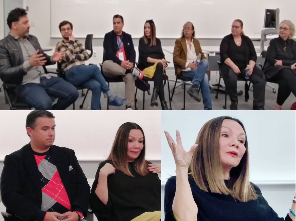 GloriaMacher's tweet photo. Estimulante Conversación sobre la escritura en español en el Canadá, presentado por @IngridBee de Metropolis bleu / Blue Metropolis. Con Tatiana Navallo, @PayerasJessica,  José-Antonio VS, Martha Batiz @mbatiz,  @cora_sire, @angelmotaberrio, German Rodríguez y @LauryLeite. https://t.co/3ykBE5S7kH