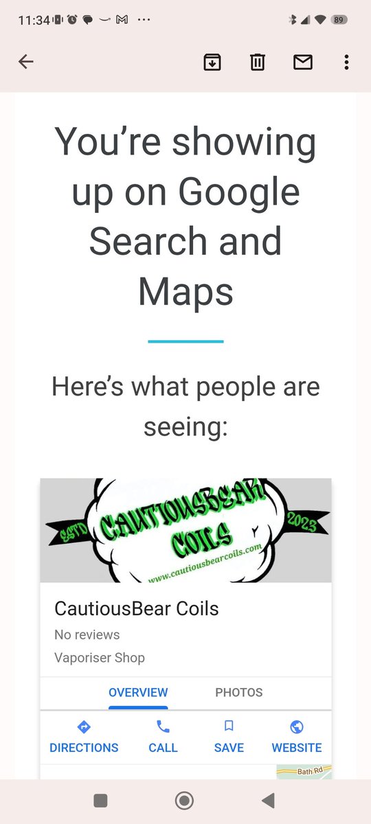 It's official we are now on Google search and Google maps.