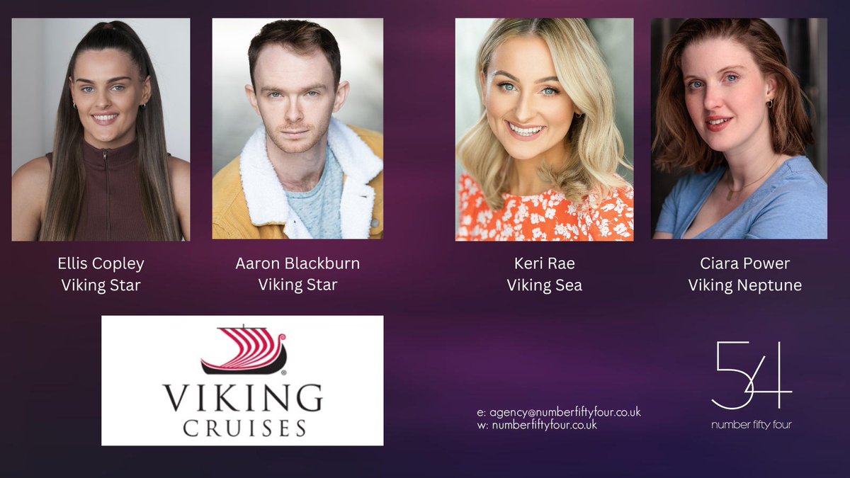 Currently with <a href="/VikingCruises/">Viking</a> we have ELLIS COPLEY, AARON BLACKBURN, CIARA POWER &amp; KERI RAE, between them all they are seeing the world!
<a href="/Ellis_Copley334/">Ellis Copley</a> <a href="/AaronPeart1996/">Aaron Blackburn</a> <a href="/ciarafpower/">Ciara Power</a> <a href="/KeriRae1/">Keri Rae</a>

thank you <a href="/BlackburnIntl/">Blackburn International</a>
#N54Agency #N54CruisesandResorts