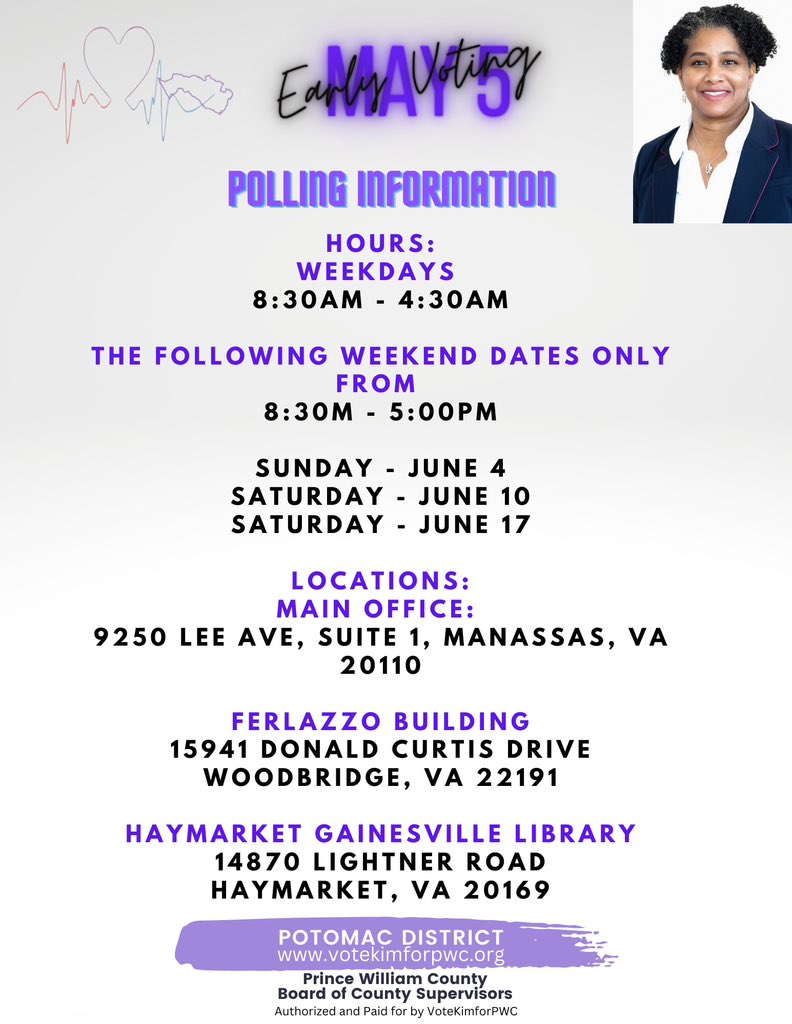 Early Voting starts this Friday, May 5!