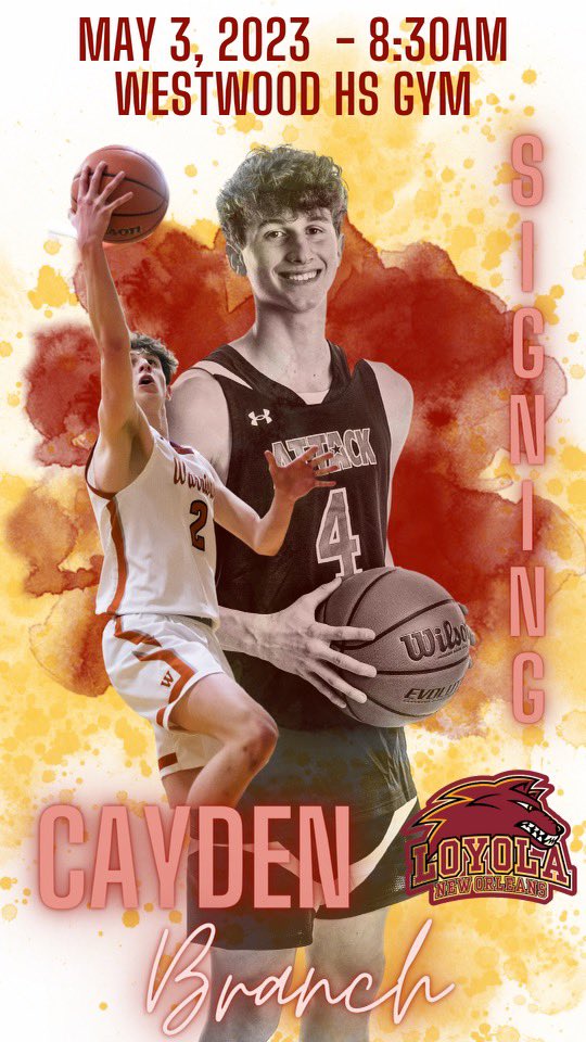 I will be signing to Loyola University of New Orleans tomorrow at 8:30 AM. Looking forward to seeing all of you there!🐺