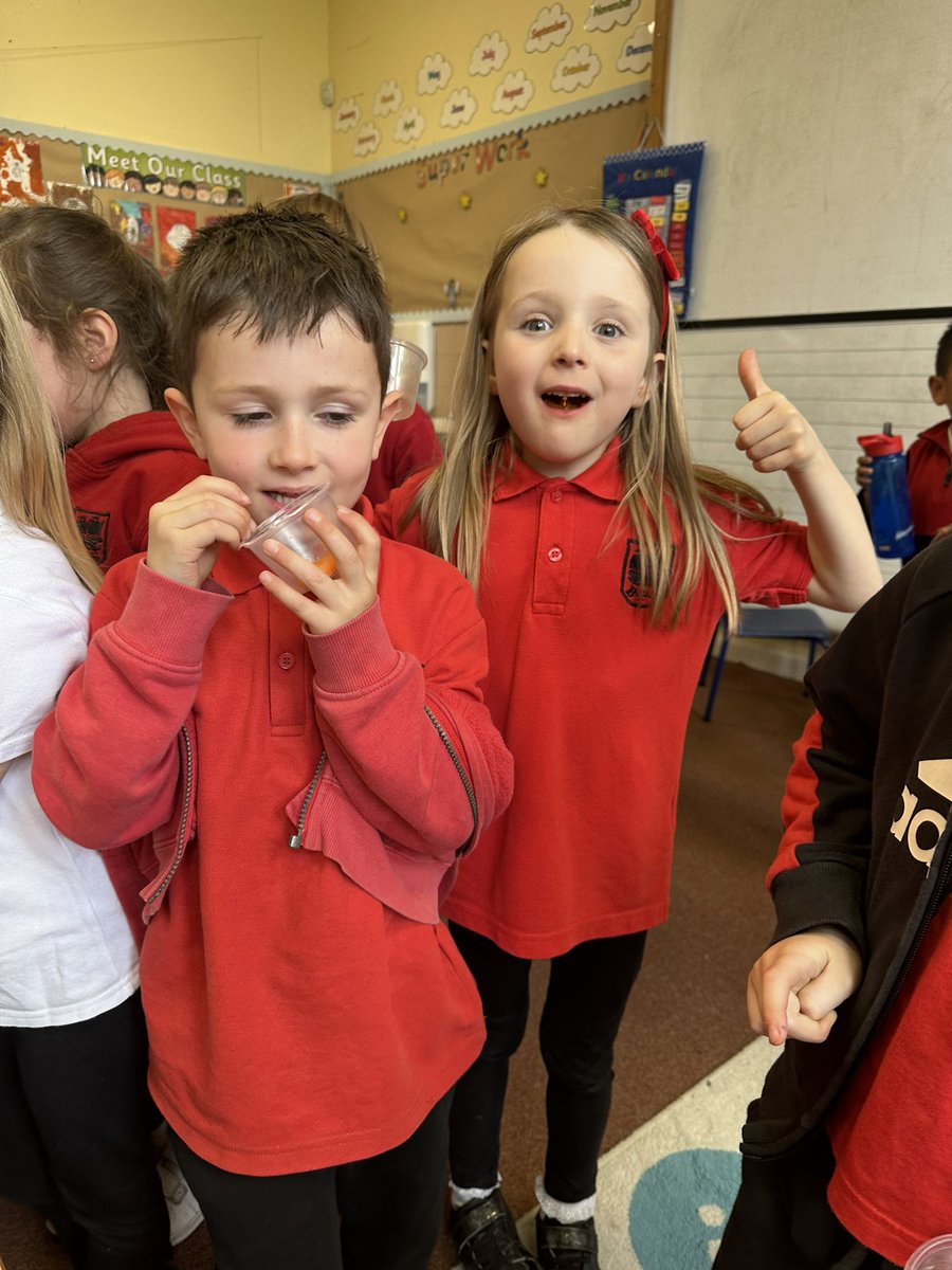 MissBallBPS's tweet photo. Health Week 2023
P1 enjoyed trying a range of healthy fruit and vegetables. Remember to ask them which new foods they liked. 🥕🥝🫛🥒🧅#BPSHealthWeek https://t.co/p4B0E0ro54