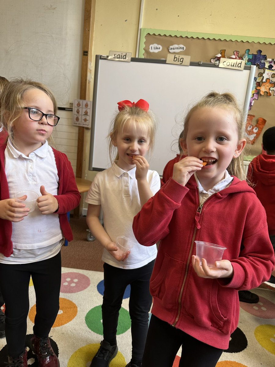MissBallBPS's tweet photo. Health Week 2023
P1 enjoyed trying a range of healthy fruit and vegetables. Remember to ask them which new foods they liked. 🥕🥝🫛🥒🧅#BPSHealthWeek https://t.co/p4B0E0ro54