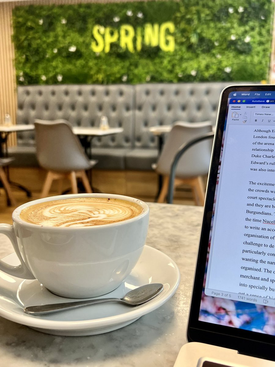 Good coffee and soft music - this is how this book is getting written <a href="/SpringEspresso/">Spring Espresso</a> ☕️ #amwriting