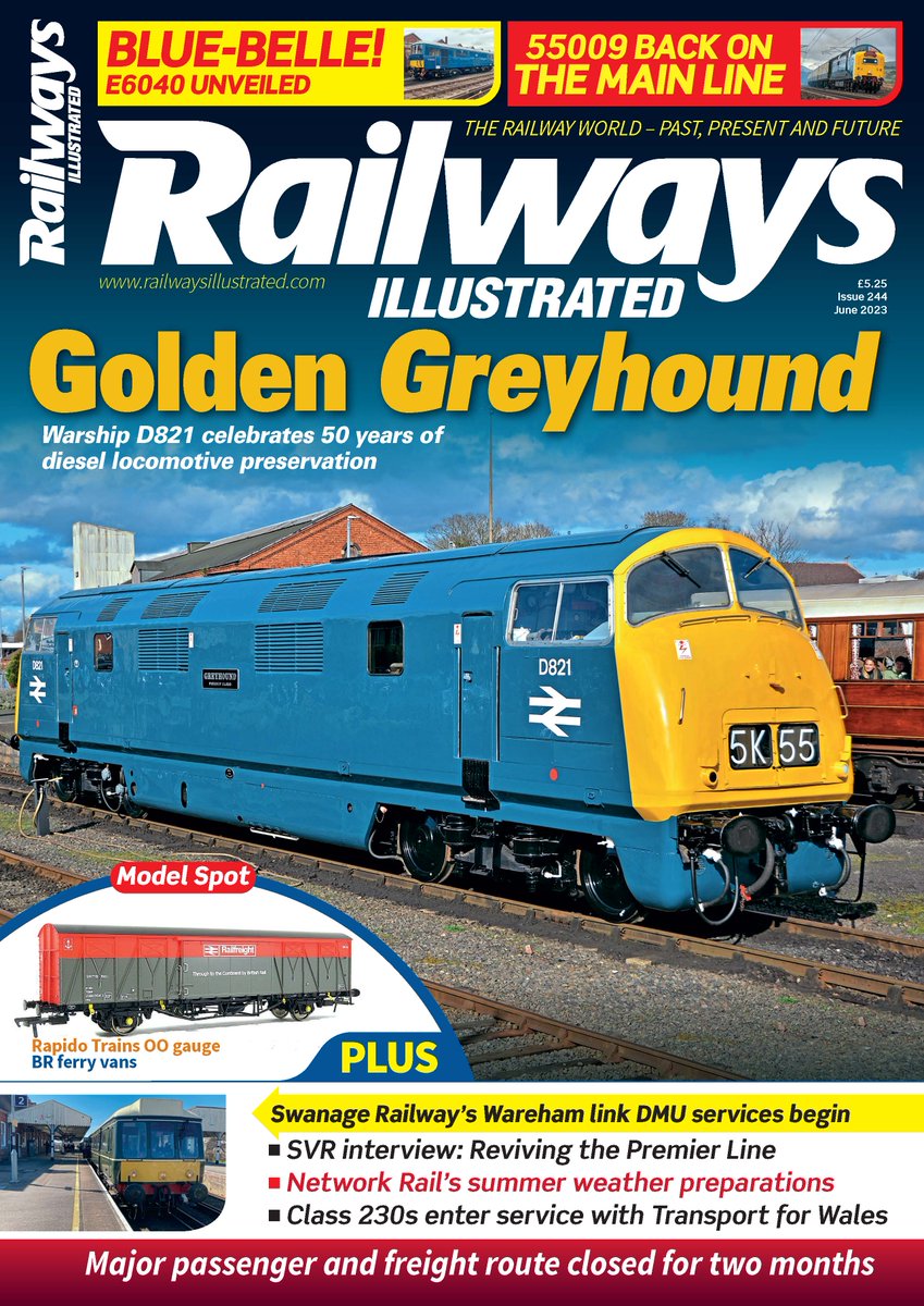 The June Issue of Railways Illustrated hits shelves on Thursday. This month: D821: Preservation Pioneer Reviving the Premier Line How Network Rail Prepare for Summer And much more! SUBSCRIBE AND SAVE: classicmagazines.co.uk/digital22ri PRE-ORDER: classicmagazines.co.uk/issue/ri/sourc…
