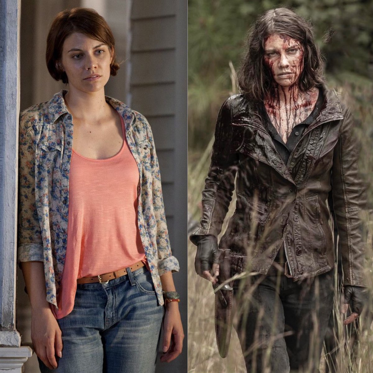 carolsknife's tweet photo. maggie’s character development deserves to be talked about a little more… she TRANSFORMED #TWD https://t.co/qiub0iGml6
