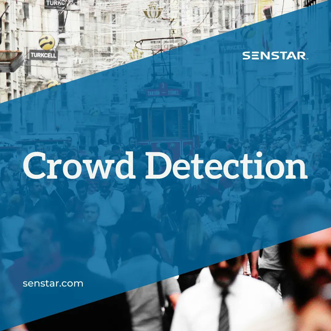 SenstarCorp's tweet photo. #CrowdDetection - a Senstar Symphony #VideoAnalytic that estimates the number of people in real-time &amp; triggers an #alarm when a specified number of people or a specified percentage of occupancy is reached. 
*Ideal for public #surveillance applications.
➜ https://t.co/8da21b692U https://t.co/LvcHrUzYTs