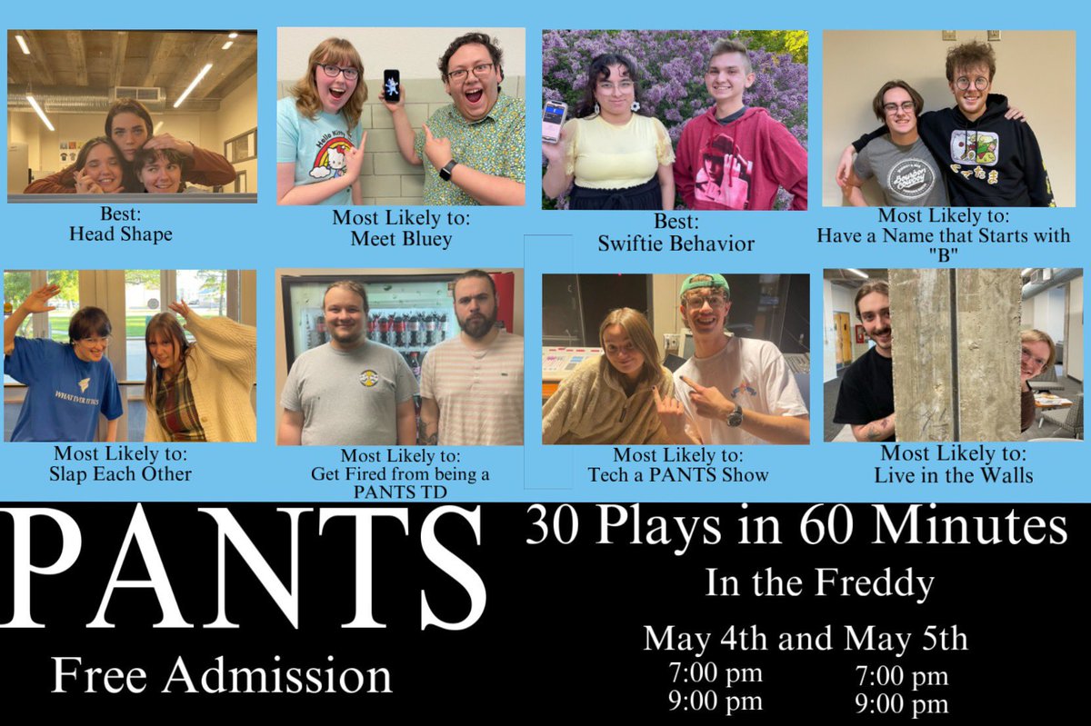 pants_esu's tweet photo. Do you have FOMO?! Come to PANTS this Thursday and Friday at The Fredrickson Theatre in Roosevelt Hall at 7pm AND 9pm for some ORIGINAL, RAW, HYSTERICAL theatre!! https://t.co/7RMuErnppE