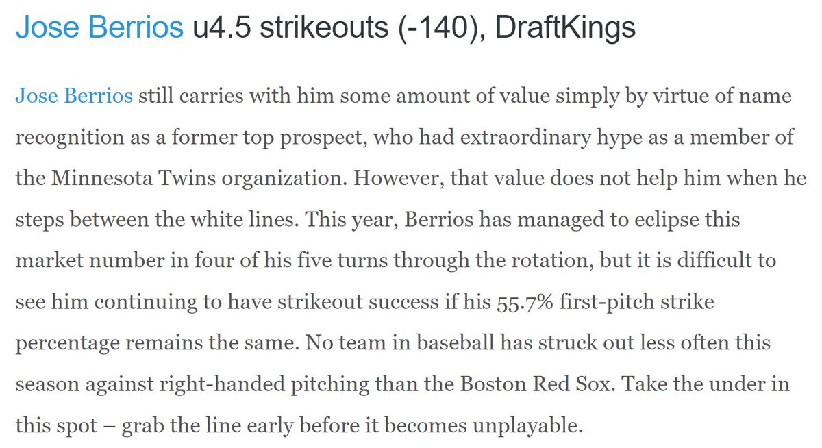 CommishFilmRoom's tweet photo. We are over a month into the season and still hitting north of 70% on pitching props for the @RotoGrinders community 🔥🔥🔥

⚾️ (TOR) J. Berrios u4.5 strikeouts✅
⚾️ (CHC) D. Smyly u4.5 strikeouts✅
⚾️ (SD) B. Snell o6.5 strikeouts✅

#MLB | #GamblingTwitter https://t.co/GXi0ibeJGL