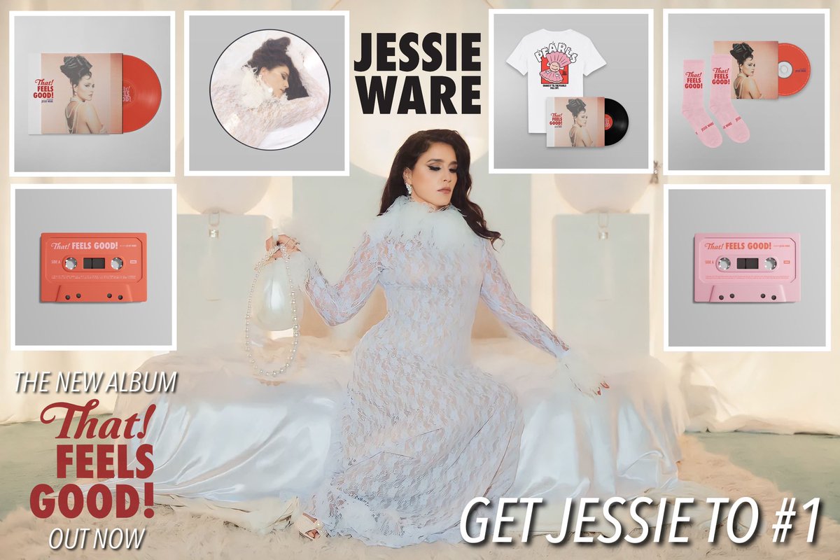 I got inspired by <a href="/EllieGouldingBR/">Ellie Goulding Brasil</a> and made this (I have way too much time on my hands)

I encourage ALL <a href="/JessieWare/">Jessie Ware</a> fans to respost it as we attempt one last push for that #1 spot with That! Feels Good! on the official UK album charts. Every little helps! jessieware.lnk.to/ThatFeelsGood