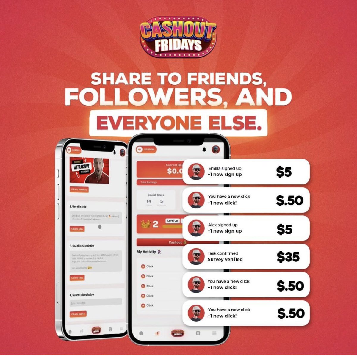 FuccWhatUThink's tweet photo. Cashout Fridays is the best way to make money online. 

Earn $25 if you join with my code: MARC8102 or you can click this link below! 💰 

https://t.co/R50TW65IuG 

#CashoutFridays #COF #COFEarnTrain #COFCOF https://t.co/qJjy5pSahF