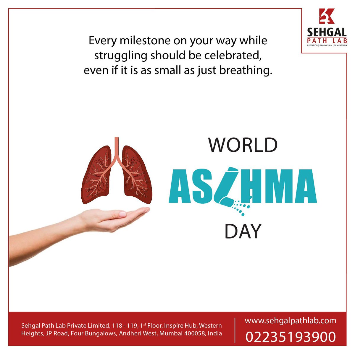 Spreading awareness is important. 'Asthma Care for All.' #worldasthmaday #asthmaday #asthmatic #asthma #asthmaawareness #asthmaproblems #asthmalife #asthmaattack #asthmawarrior #asthmaeducation #asthmamanagement #asthmarelief #lungs #health #care #sehgalpathlab @drkunalsehgal