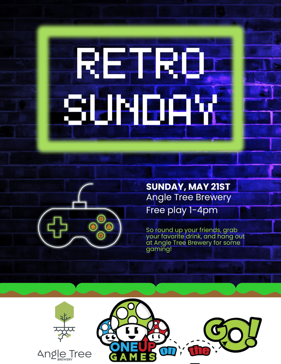 OneUpGamer's tweet photo. Enjoy some quality time with some quality games and quality craft brews at @angletreebrew  on Sunday, May 21st!
#AngleTreeBrewery #CraftBeer #BrewLocal #AngleTree #Beer #BeerandVideogames #retrogaming #retrogamer https://t.co/LnNxL9b7Rm