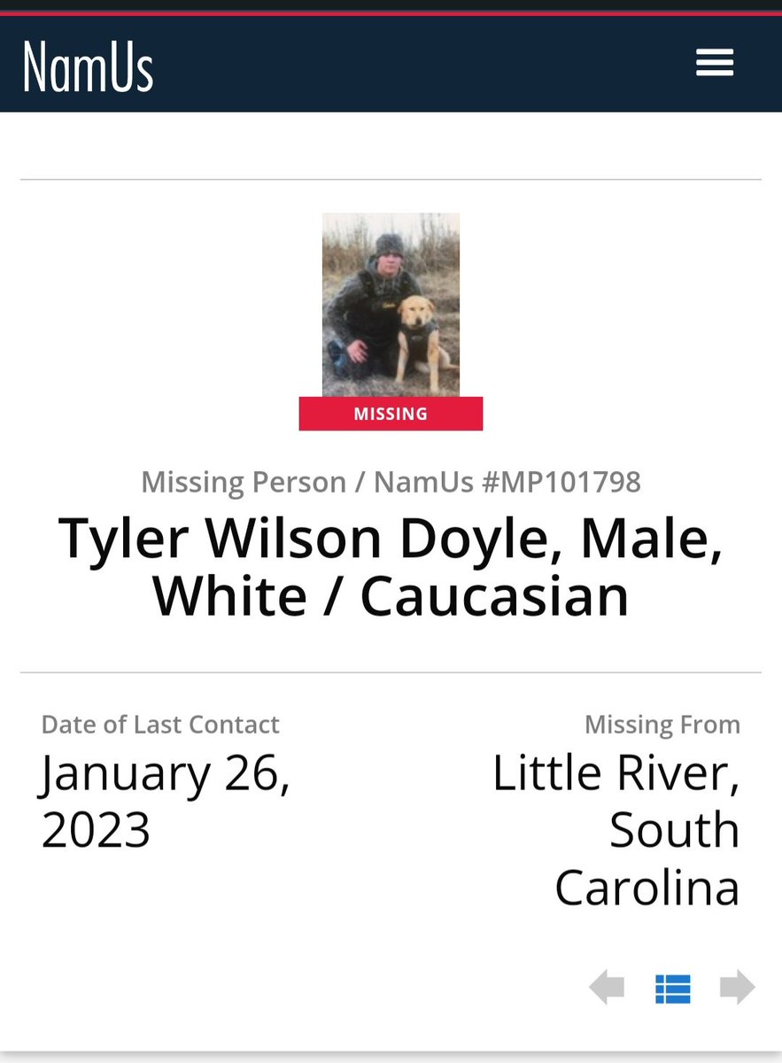 DutchGirlMB's tweet photo. It's official! #TYLERDOYLE has been #officially listed in #NAMUS 🙏🏼💜
@ArcticfoxTrue @lip_og
@CarolBoyd12
@SCDNR
@bashleyyy420
@MichelleMackl11
https://t.co/pMFwVlqpyn https://t.co/stNuwDuE32
