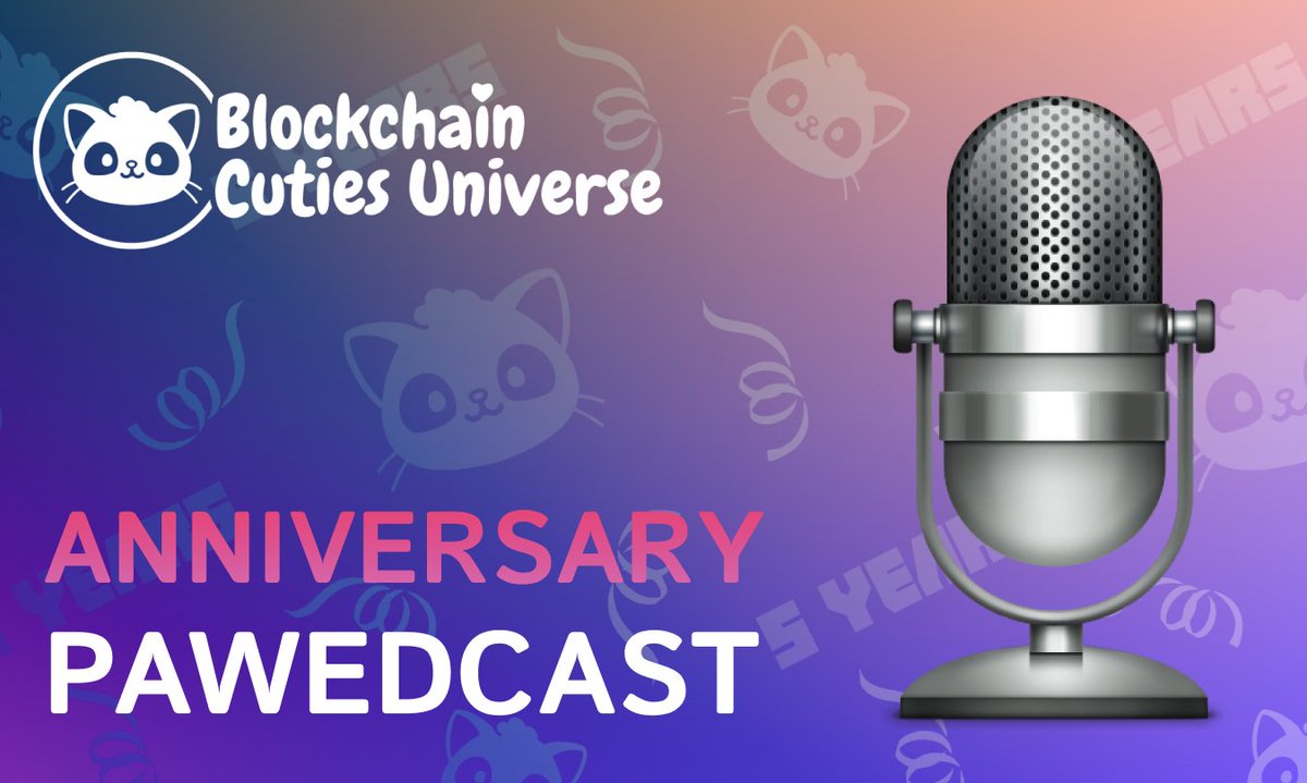 BlockchainCutie's tweet photo. Hey Cutieneers 👋

As we hinted in chats during last week and a few times over the last few days, there will be a Pawedcast tomorrow.
So as we did before, let's get a QnA section filled out with your questions!

Leave a question on our chats with a tag #PawedcastMay and we will do our best to answer them in the tomorrow's stream on Youtube!

And share some insights on other things. Stay tuned! 👀