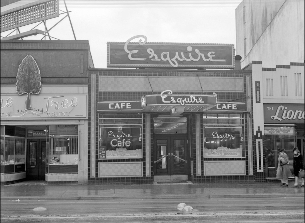 Olga Hawryluk, 23 was beaten to death and left at #EnglishBay on May 2, 1945. A soldier she met at the Goods Eats Cafe, was charged with her murder. The building is still at 906 Granville. From Blood, Sweat &amp; Fear: The Story of Inspector Vance evelazarus.com/book/blood-swe… #truecrime