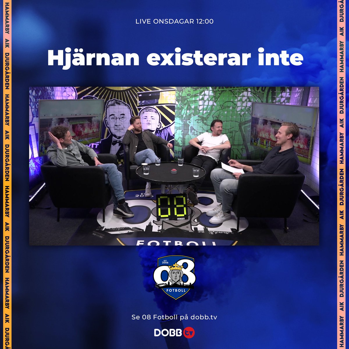 Veckans första 08 Fotboll ligger nu uppe på Dobb.tv

Vi tar ner:
- <a href="/FabianAhlstrand/">Fabian Ahlstrand</a> ensamma resa till Degerfors
- Jompa om slakten i Malmö och helgen i Köpenhamn
- Antons synpunkter på AIKs stjärnor

Nytt 08 på fredag eftersom ny omgång drar igång redan imorgon!