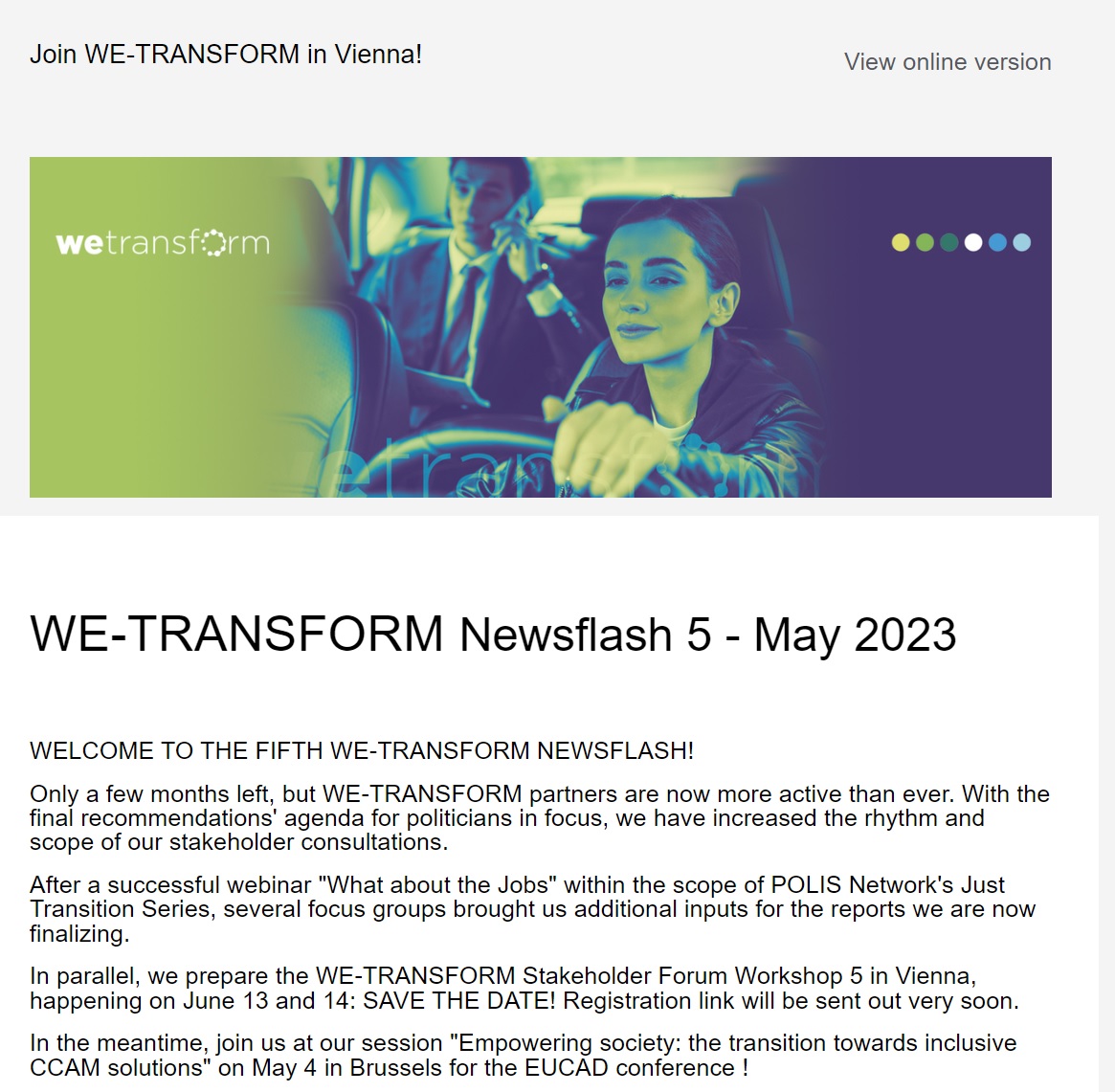 TransformWe's tweet image. 𝗖𝗵𝗲𝗰𝗸 𝘁𝗵𝗲 𝟱𝘁𝗵 @TransformWe 𝗡𝗲𝘄𝘀𝗹𝗲𝘁𝘁𝗲𝗿 𝗶𝗻 𝘆𝗼𝘂𝗿 𝗺𝗮𝗶𝗹𝗯𝗼𝘅!

Let us share with you our latest results, and give a taste of what is coming...

Read here - bit.ly/3npaE88 

#transportation #WeTransform #gigwork #AI #automation #digitalisation
