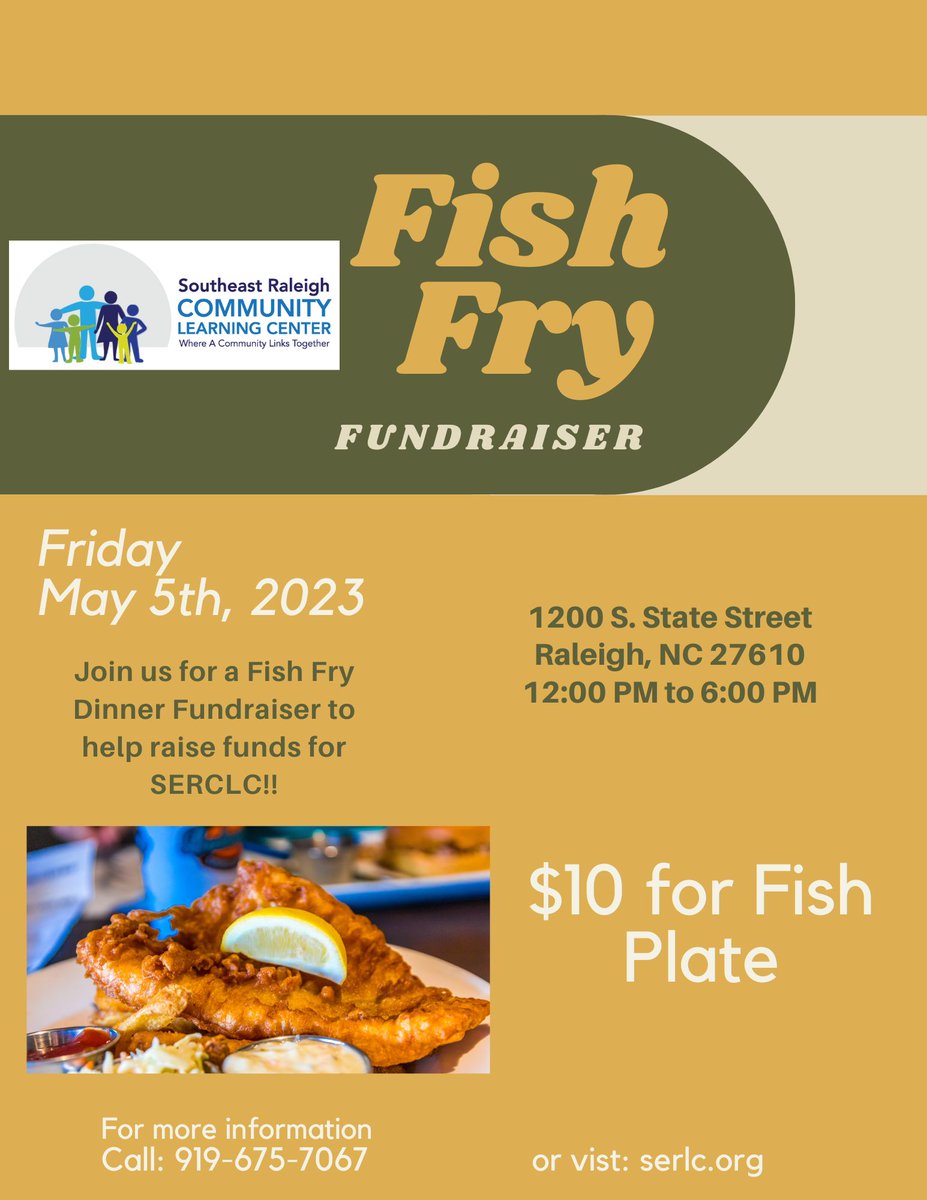 learning34204's tweet image. Don't miss out on having Fish on Friday..#SERCLC has you covered #fishfryday #fishfrying #fishfry #seraleigh #downtownraleighalliance #seraleighymca #southstreetcommunity #statestreetcommunitychurch