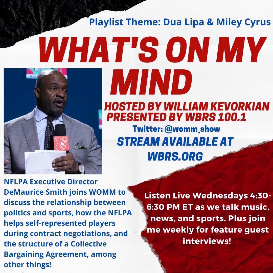 William Kevorkian (@the_williamk) on Twitter photo Last One, Good One!
Listen Live Wednesday to <a href="/wbrsfm/">WBRS 100.1 FM</a> as <a href="/NFLPA/">NFLPA</a> Exec. Director <a href="/demauricesmith/">DeMaurice Smith</a> joins the program for a final show!
<a href="/BrandeisJudges/">Brandeis Athletics</a> <a href="/BrandeisU/">Brandeis University</a> Last One, Good One!
Listen Live Wednesday to <a href="/wbrsfm/">WBRS 100.1 FM</a> as <a href="/NFLPA/">NFLPA</a> Exec. Director <a href="/demauricesmith/">DeMaurice Smith</a> joins the program for a final show!
<a href="/BrandeisJudges/">Brandeis Athletics</a> <a href="/BrandeisU/">Brandeis University</a>