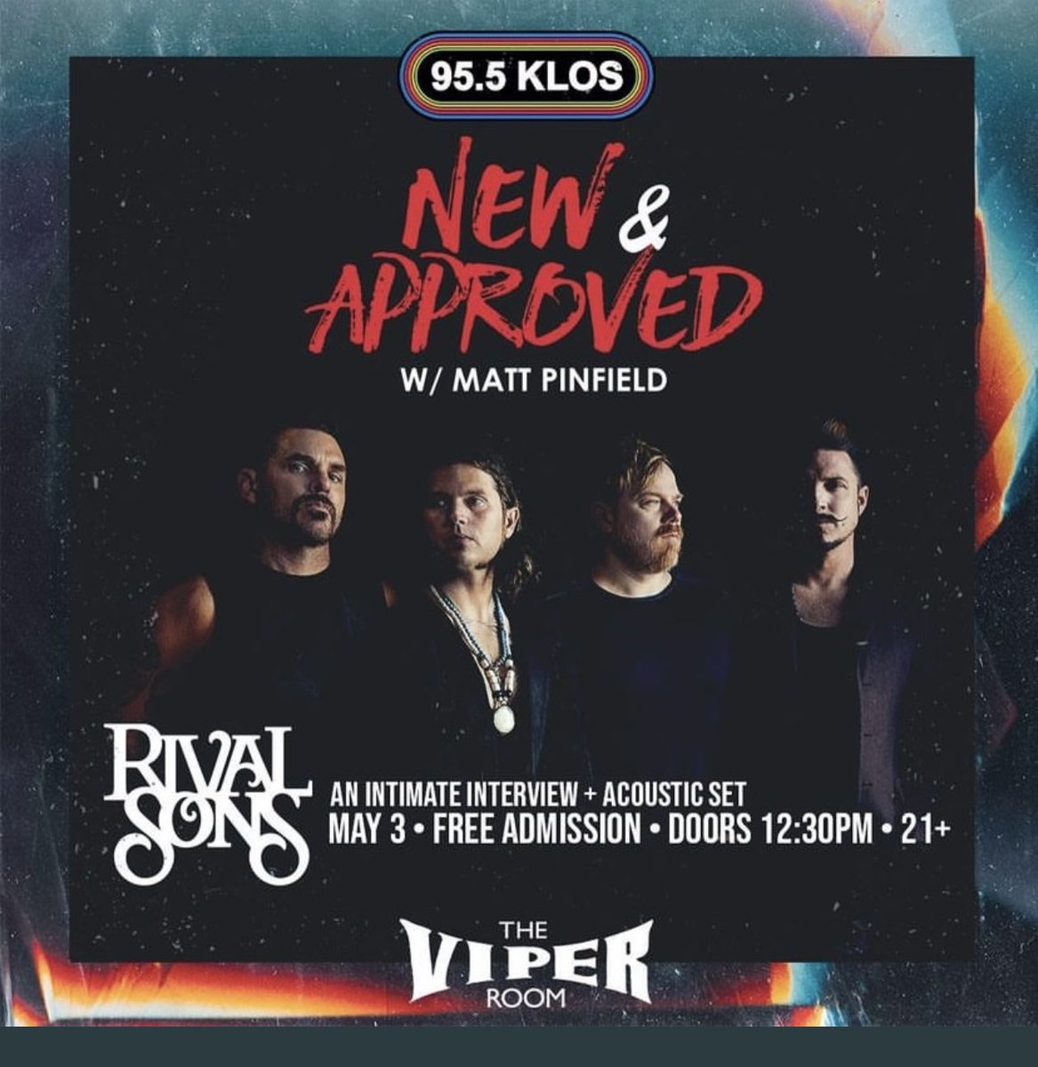 Come down to The Viper Room and join me Tomorrow afternoon for a free acoustic performance and interview with Rival Sons.