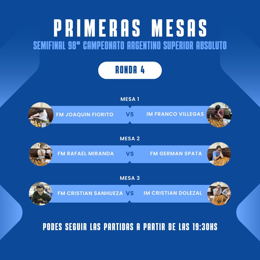 Entrenamiento de punteros🔥🔥
Seguí las partidas a partir de las 19:30 hs
<a href="/FADAJEDREZARG/">FADA AJEDREZ🇦🇷</a>
