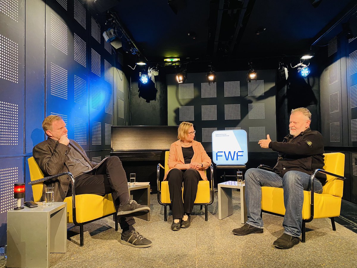 Gleich geht’s los:  "Was die Welt zusammenhält" mit Byzantinistin Claudia Rapp und Filmregisseur Stefan Ruzowitzky im Gespräch mit Moderator Günter Kaindlstorfer im ORF Radiokulturhaus. 
<a href="/oe1/">Ö1</a> <a href="/FWF_at/">FWF</a>