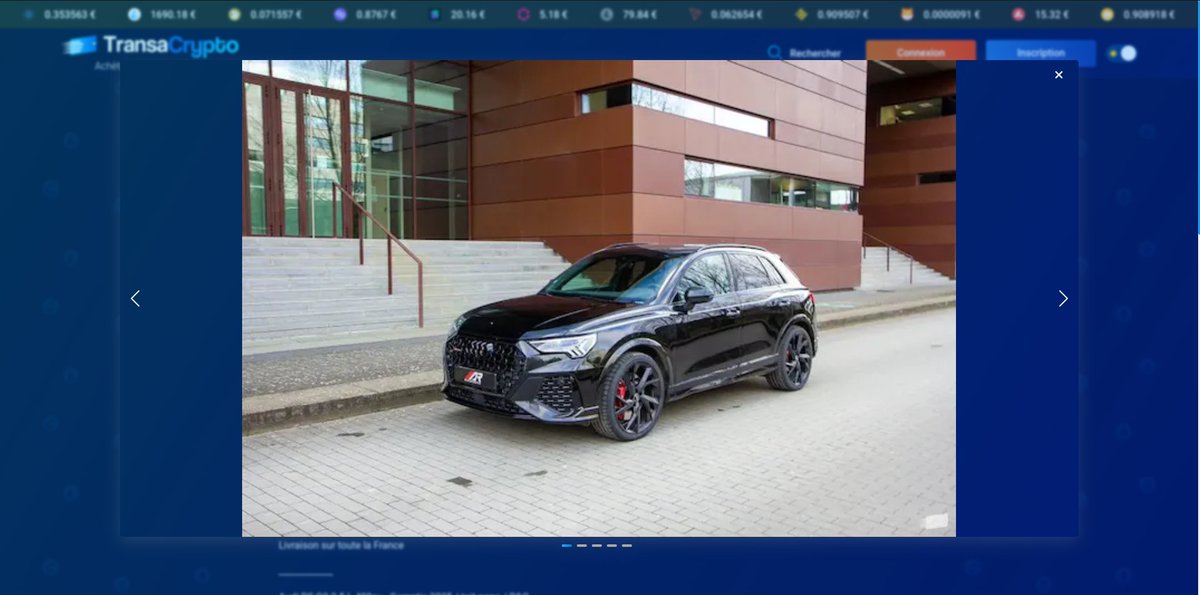 Une belle Audi RSQ3 flambant neuve de <a href="/arperformancefr/">AR Performance</a> pour 75803 #USDT ! 👇

Retrouve-la sur : 
transacrypto.com/announce/4ebb5…

"Achète, vends en Crypto" 🚀
La marketplace française de petites annonces en crypto.