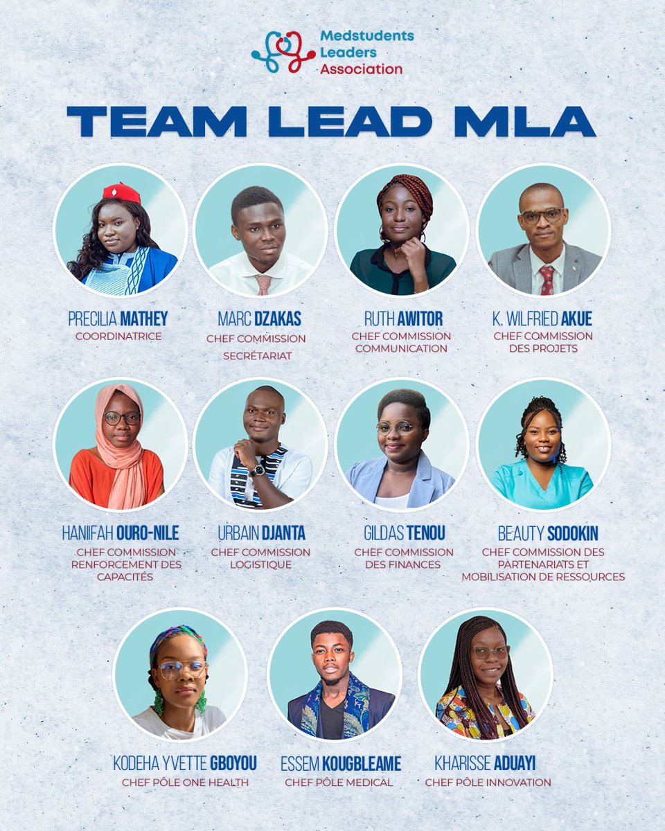 Nous vous présentons le visage de la Team Lead de la Medstudents Leaders Association pour un mandat de 2ans.✨
#TeamLead #kebetu #Togo #MLA #wasexo #TgTwittos
