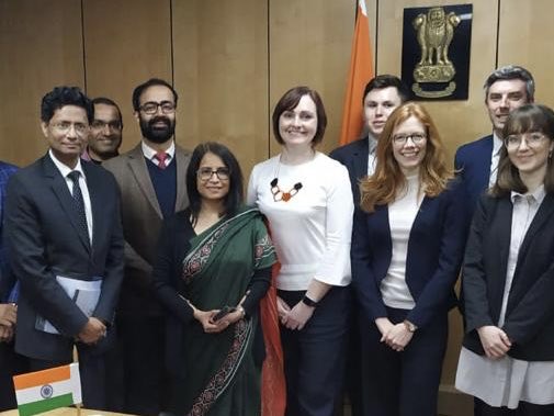 nidhimanit's tweet photo. Happy to welcome ⁦⁦@KateThornUK⁩ the new UK Chief Negotiator for India UK FTA. It’s been a pleasure working with you Kate since ETP days………looking forward to work closely with you for a win win deal for both our countries. ⁦@DoC_GoI⁩ ⁦@biztradegovuk⁩ https://t.co/uTNhIuQcnZ