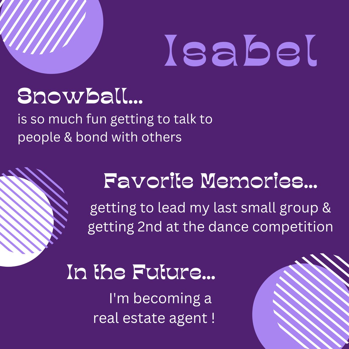 SAPatDGN's tweet photo. 2023 Senior Snowball shoutout to Isabel! Thank you for your leadership, passion, and investment in #WeAreDGN Operation Snowball!  We wish you all the best in the future! 💼🖤❄️💜🎓🙌 https://t.co/ilkGP5AUCI
