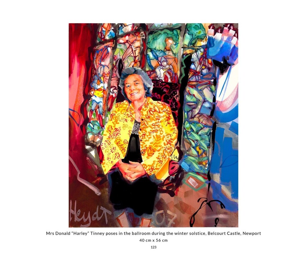 william_heydt's tweet photo. Mrs. Donald “Harley” Tinney poses in the ballroom during the winter solstice, Belcourt Castle, Newport 40 cm x 56 cm

From William Heydt’s latest book, 'Working Newport': a culmination of two decades of watercolors chronicling citizens of Newport at work… https://t.co/jdVimQ74hW https://t.co/oZIGnYy0C9
