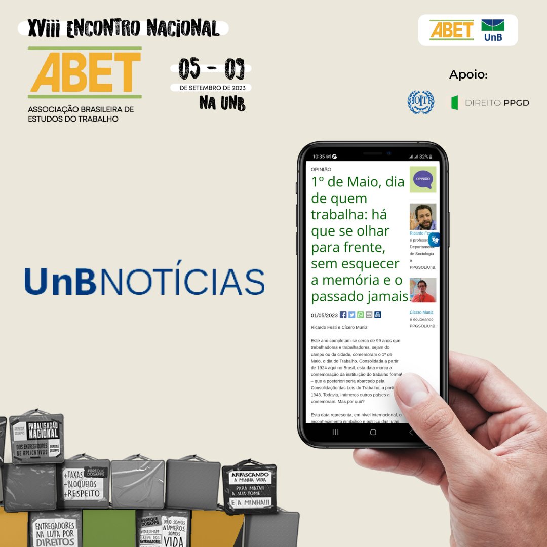 abet_trabalho's tweet photo. Leia o artigo de opinião de Ricardo Festi (PPGSOL/UnB) e Cicero Muniz (PPGSOL/UnB) para a série do XVIII Encontro Nacional da ABET em parceria com a UnB Notícias

https://t.co/KinTFxzByJ

#ABET
#EncontroDaABET https://t.co/BHWlFKFrJy