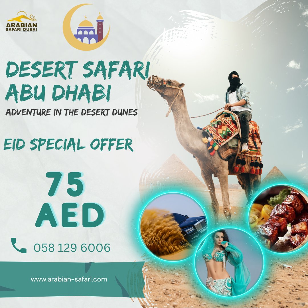 #DesertSafariAbuDhabi #AbuDhabiTourism #EidOffer #EidDiscount #AdventureTime #TravelDeals #HolidaySpecials #MiddleEastTravel #DesertVibes #SummerHoliday #ExploreAbuDhabi #ExperienceAbuDhabi #ArabianAdventures #TravelAbuDhabi #VisitAbuDhabi #EidMubarak #HolidaySeason