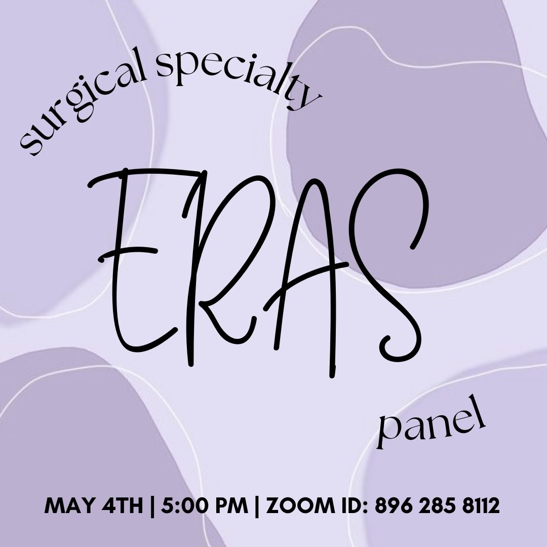 Join us this Thursday @ 5PM for our annual surgical specialty ERAS panel. Shake off the ERAS scaries and learn how to craft your application from the pros, AKA recently matched MS4s! uab.zoom.us/u/km2vHKZUW