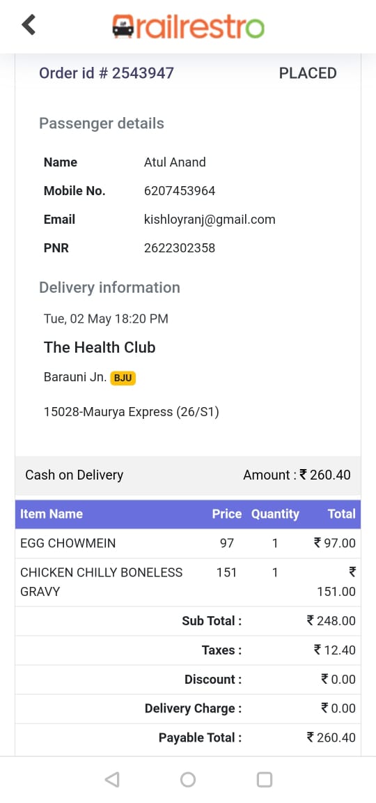 58555Das's tweet photo. @irctcnorthzone @IRCTCofficial @RailwaySeva @NWRailways @RailwayNorthern @RailMinIndia  @PiyushGoyal @PiyushGoyalOffc please have a look, Requesting everyone not to order food through @Railrestro during journey by train. Today I got rotten food (egg chowmin and chicken chilli). https://t.co/RBYU9c4eT1