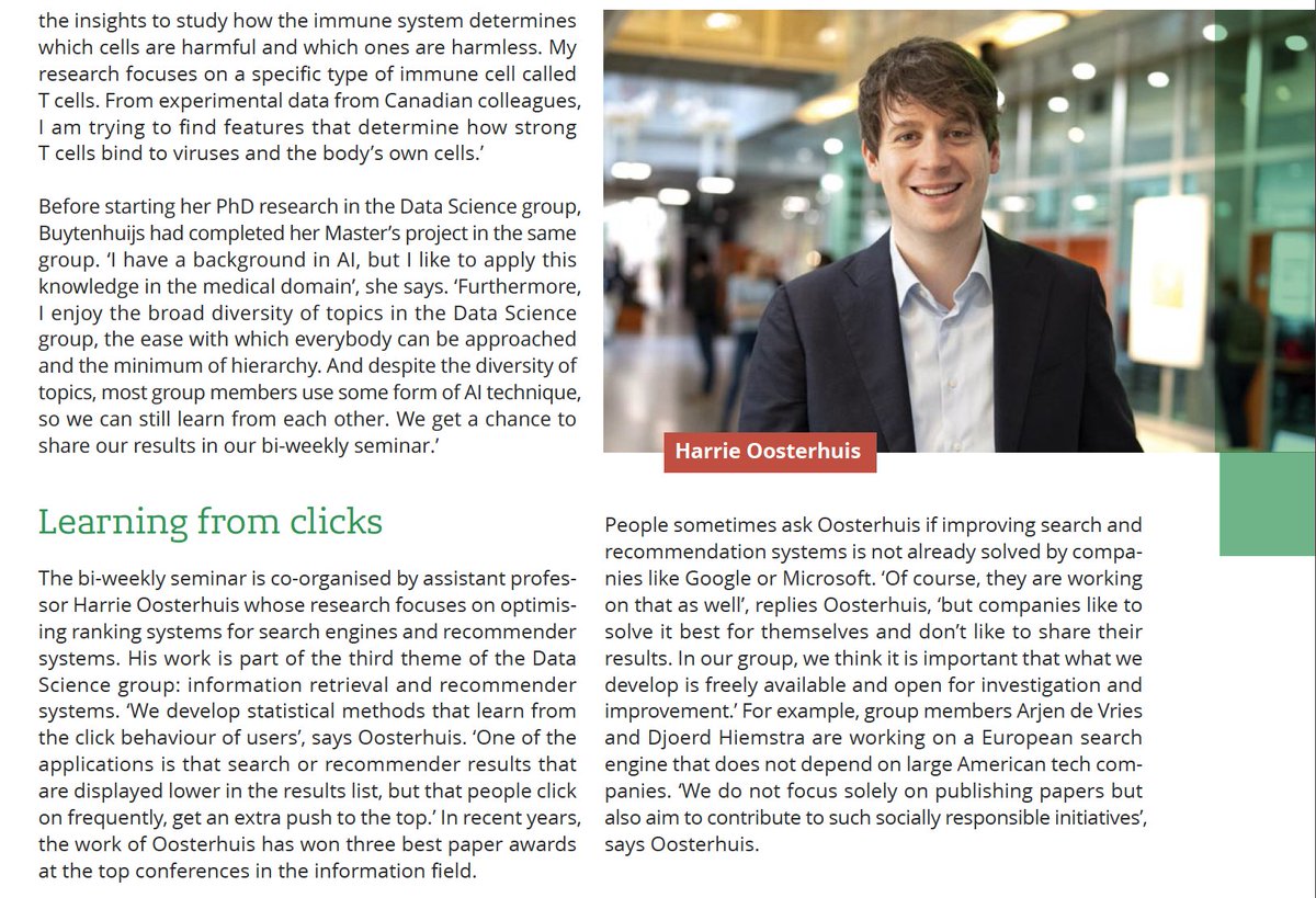 Harrie Oosterhuis (@harrieoos) on Twitter photo I was interviewed for the April edition of I/O magazine (<a href="/NWONieuws/">NWO Nieuws</a>)π
Check out the full article about our research group in the tweet below π
x.com/informagus/staβ¦ I was interviewed for the April edition of I/O magazine (<a href="/NWONieuws/">NWO Nieuws</a>)π
Check out the full article about our research group in the tweet below π
x.com/informagus/staβ¦