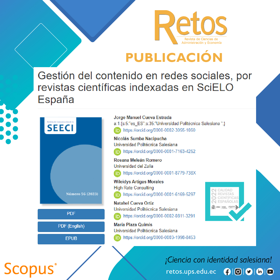 Revista Retos tweet media