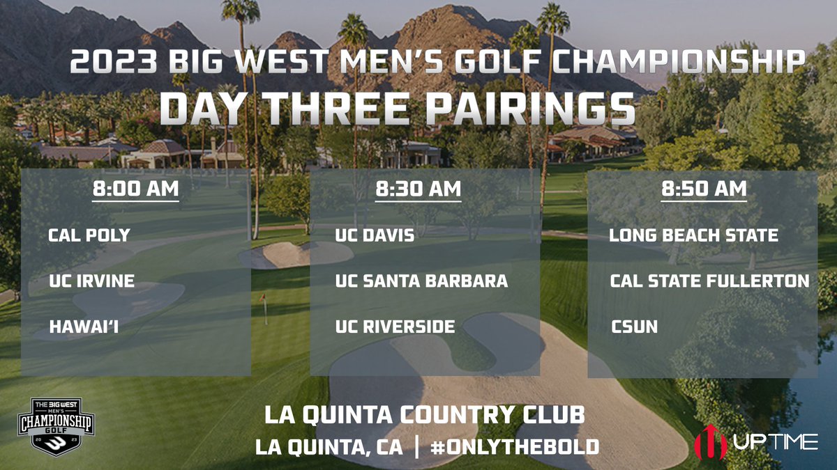 A champion is crowned this afternoon! ⛳️🏆

Your Day 3 and final championship pairings presented by <a href="/uptime/">UPTIME Energy</a>. 

Full Leaderboard ➡️ bit.ly/3AEQp9N