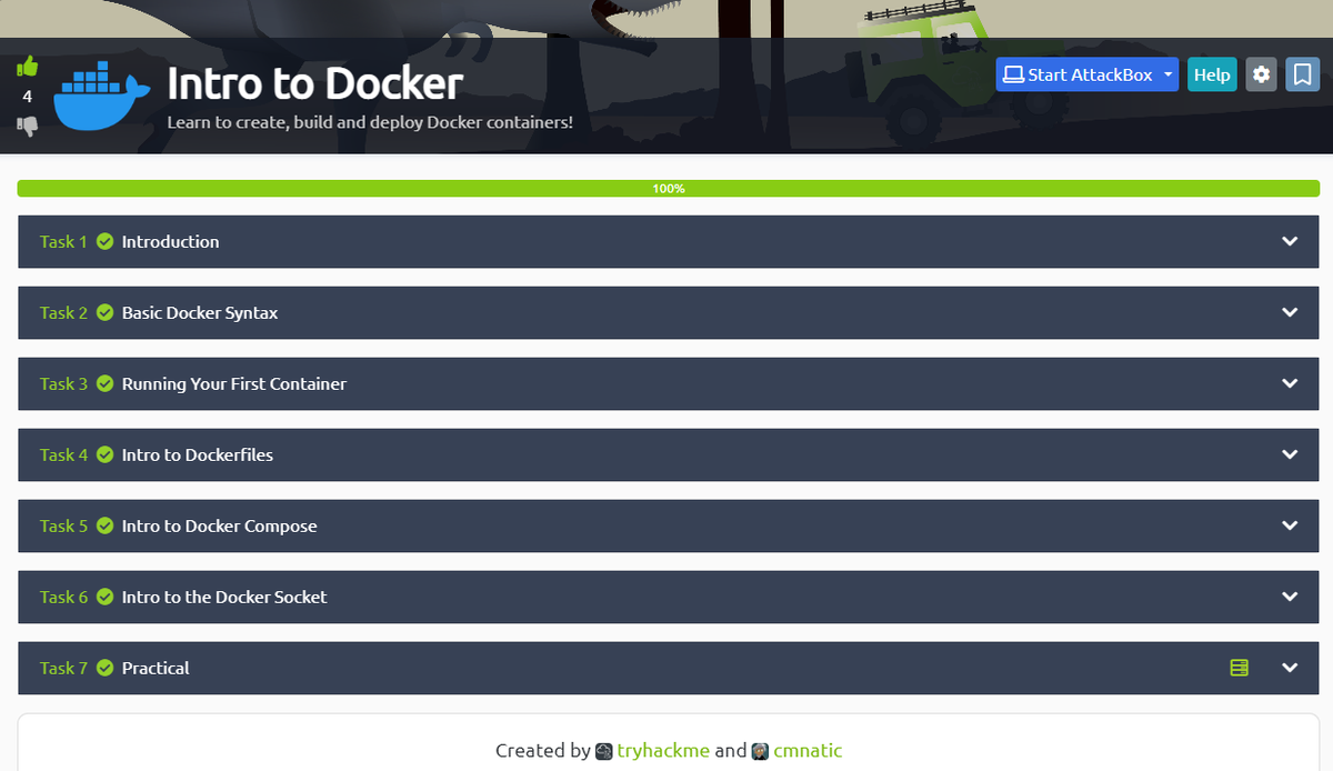 tryhackme's tweet photo. NEW FREE ROOM: Learn to create, build and deploy Docker containers!

🧠 Learn how to manage containers
⬆️ Create and level up your first Dockerfile
🔧 Build your first service
��� Deploy your first container

https://t.co/3cW2bOixBV https://t.co/t7KsdinsRA