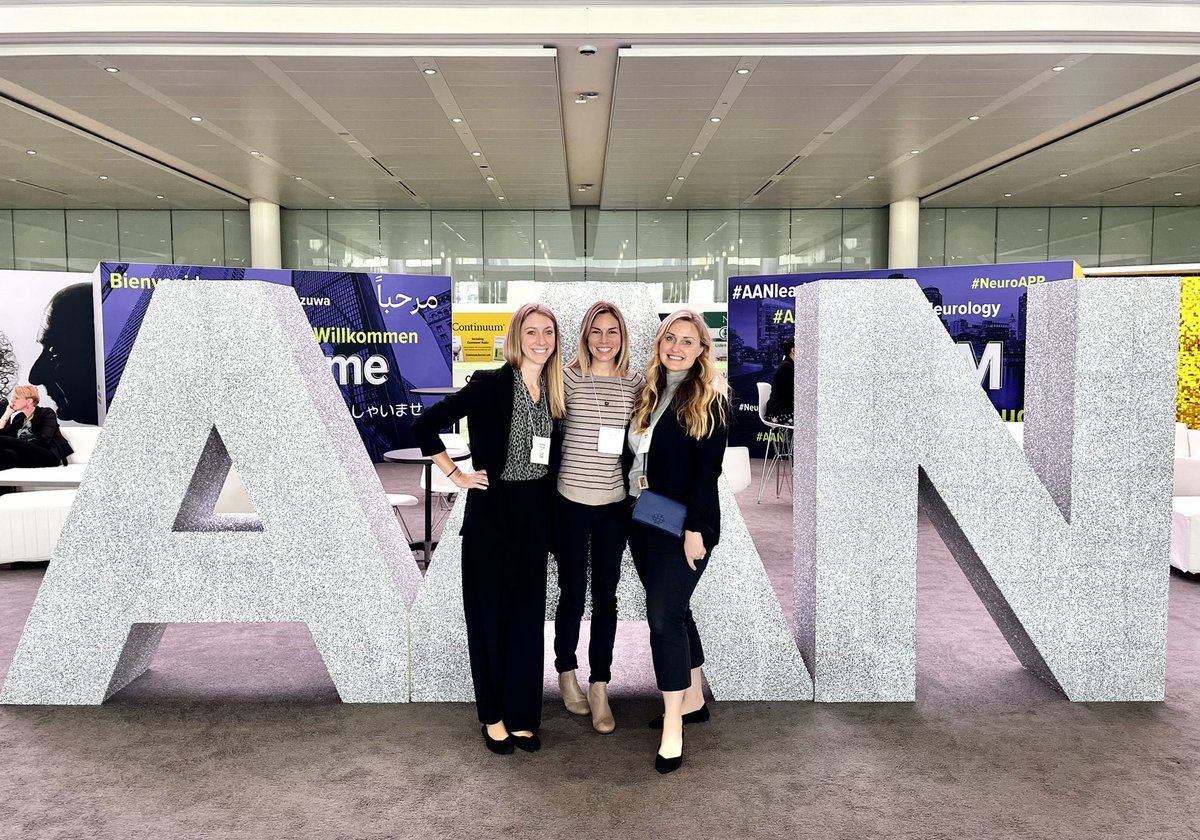 Had an amazing time connecting with friends and colleagues, new and old, from near and far at #AANAM <a href="/AANmember/">American Academy of Neurology</a>. Reunited with <a href="/holroyd_katie/">Katie Holroyd, MD</a> and <a href="/laurenfanty/">Lauren Fanty</a> representing the 3 Harvard neuro training programs in style: <a href="/BCHNeuroRes/">Boston Children’s Child Neurology & NDD Residency</a> <a href="/BIDMCNeuroRes/">BIDMC Neurology Residency</a> <a href="/harvardneuromds/">Mass General Brigham/HMS Neurology Residency</a>