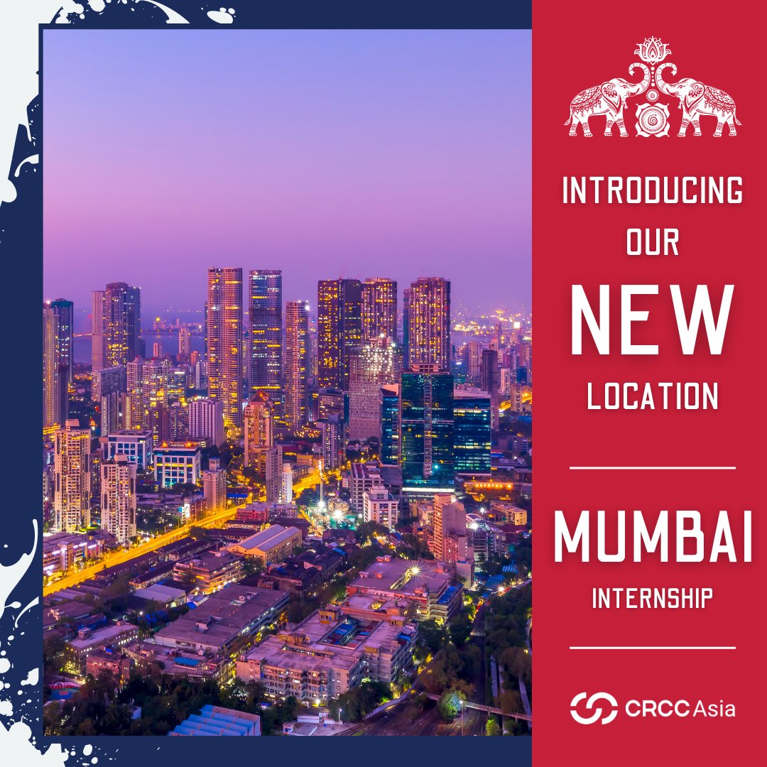 crccasia's tweet photo. CRCC Asia is expanding to Mumbai! 🌟 

The program starts in January 2024. Apply now to gain the experience of a lifetime: https://t.co/3qqwHo1eX6 

#InternAbroad #GlobalExperience #CareerDevelopment #CulturalExchange #ProfessionalGrowth #StudyAbroad #TravelIndia https://t.co/b3qfLrbOn3