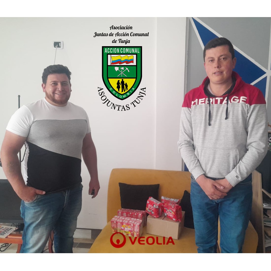 En un trabajo conjunto entre <a href="/Veolia_Tunja/">Veolia | Tunja</a> y <a href="/AsoTunja/">Asojuntas Tunja</a> se logran articular esfuerzos para la entrega de refrigerios a las Juntas de Accion Comunal de la ciudad de Tunja, para las diferentes celebraciones del dia del niño.