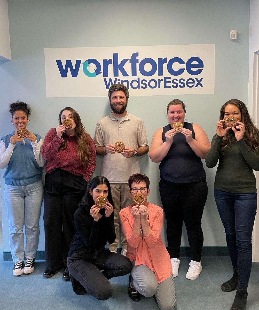 What a great way to support Local Charities and Organizations in #WindsorEssex Team @WorkforceWE and @WindsorEssexLIP are enjoying their #smilecookies from @TimHortons