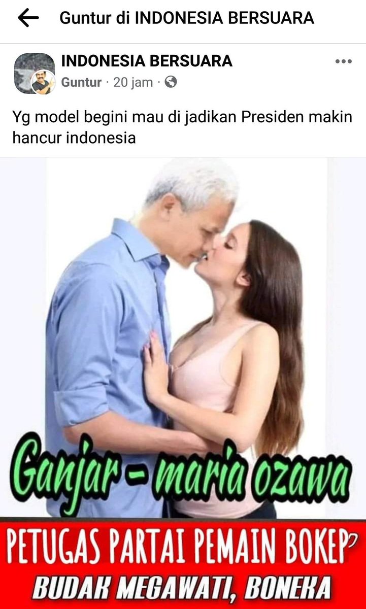 .
.
Semoga di atensi semakin banyak Media ..
Lambungkan sampai PELAKU DITANGKAP !!!

Jika masih awal saja sudah SEBRUTAL ini ..
Mau harap Bangsa kita berPemilu seperti apa
tahun 2024 nanti ??!!!

#SatuSuara LAWAN kebiadaban Black Campaign ini

<a href="/DivHumas_Polri/">Divisi Humas Polri</a>
<a href="/ListyoSigitP/">Listyo Sigit Prabowo</a>
.
.