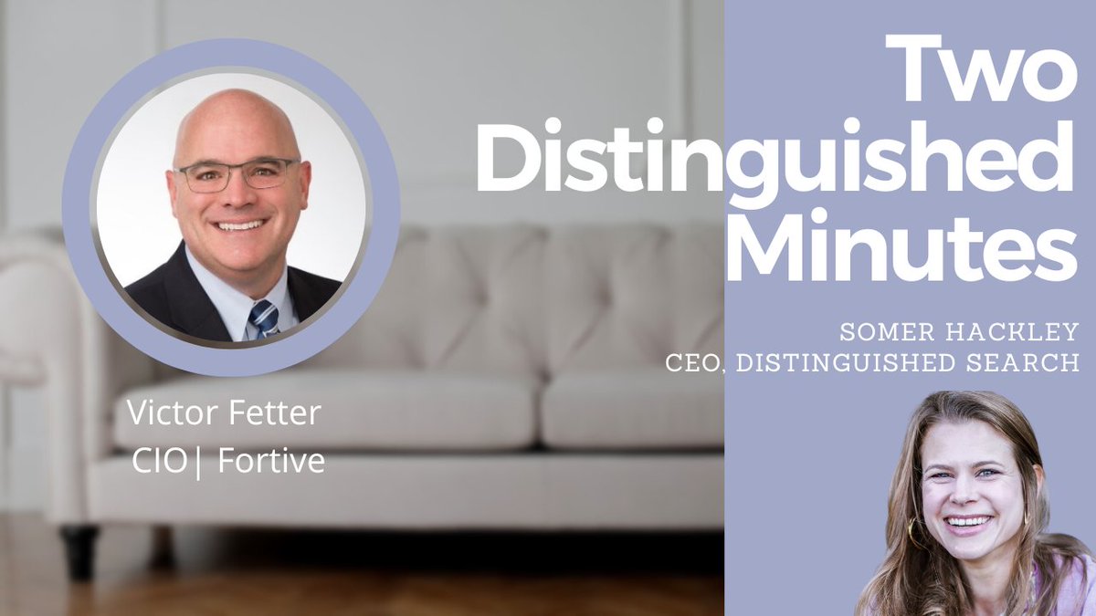 ThisIsSomer's tweet photo. Two Distinguished Minutes with Victor Fetter, Chief Information Officer at Fortive. Hear Victor’s “why." https://t.co/aJaW23Wvs2 via @YouTube @vpfetter 
#leadership
#impact
#technology
#twodistinguished https://t.co/iW50C6Oskv