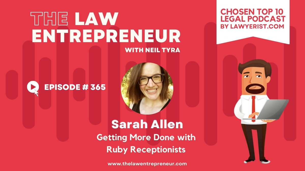 lawentrepreneur's tweet photo. Sarah Allen is the partner account manager for Ruby Receptionists. They recently added a bunch of features. Today, we talk about why Ruby is such a great company, and why the services offered are so appropriate for solo and small firm practitioners.

https://t.co/7ydMX5JTAj https://t.co/aE7SxQYm35