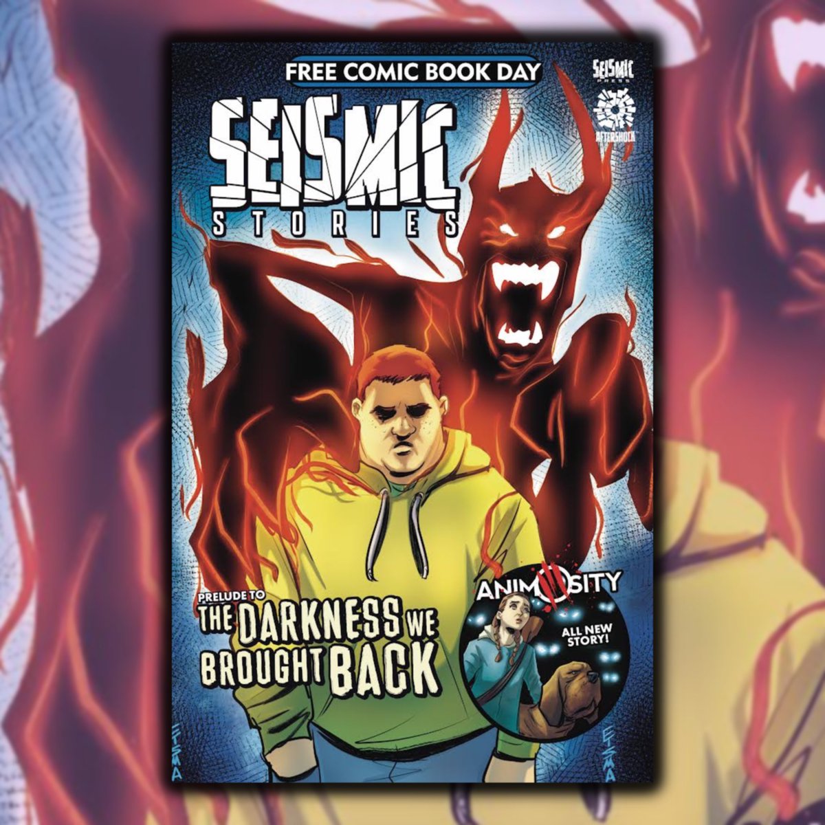 Free Comic Book Day is Saturday &amp; it’s gonna be SEISMIC! 

Hurry in to your Local Comic Shop this Saturday for your FREE copy of SEISMIC STORIES, featuring a prelude to the upcoming YA graphic novel, THE DARKNESS WE BROUGHT BACK, plus an new tale from the world of ANIMOSITY!